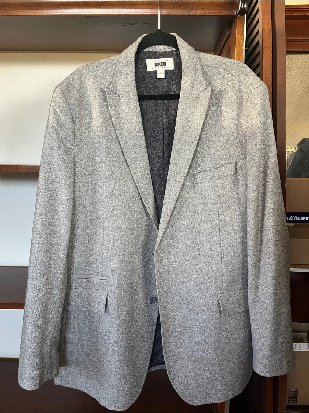 Men's Gray Wool-Blend Blazer/Sport Coat - Casual Smart